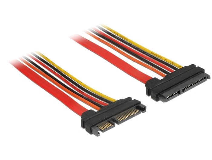 DeLOCK 84920 cable de SATA 0,5 m SATA 22-pin Negro, Naranja, Rojo, Amarillo