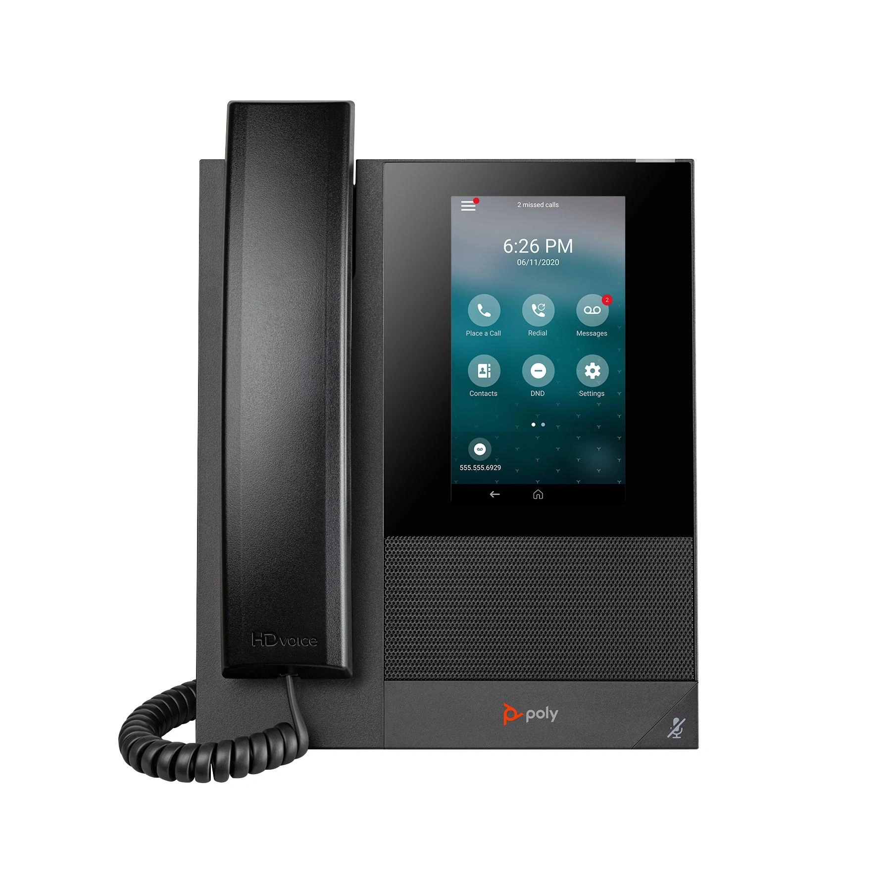 HP Poly Teléfono multimedia empresarial Poly CCX 400 con SIP abierto y habilitado para alimentación a través de Ethernet (PoE)