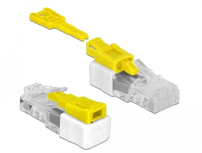 DeLOCK 85334 conector RJ45 Blanco, Amarillo