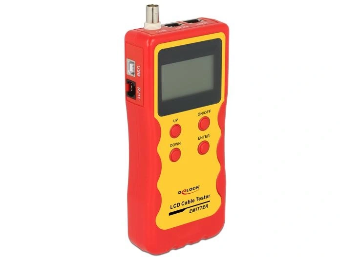 DeLOCK 86108 comprobador de cables de red Amarillo, Rojo
