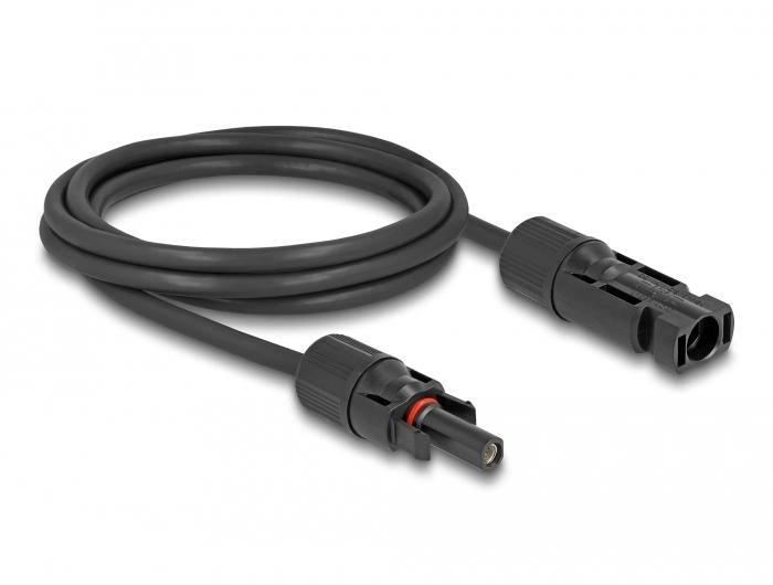 DeLOCK Cable solar DL4 6 mm² macho a hembra 1 m negro