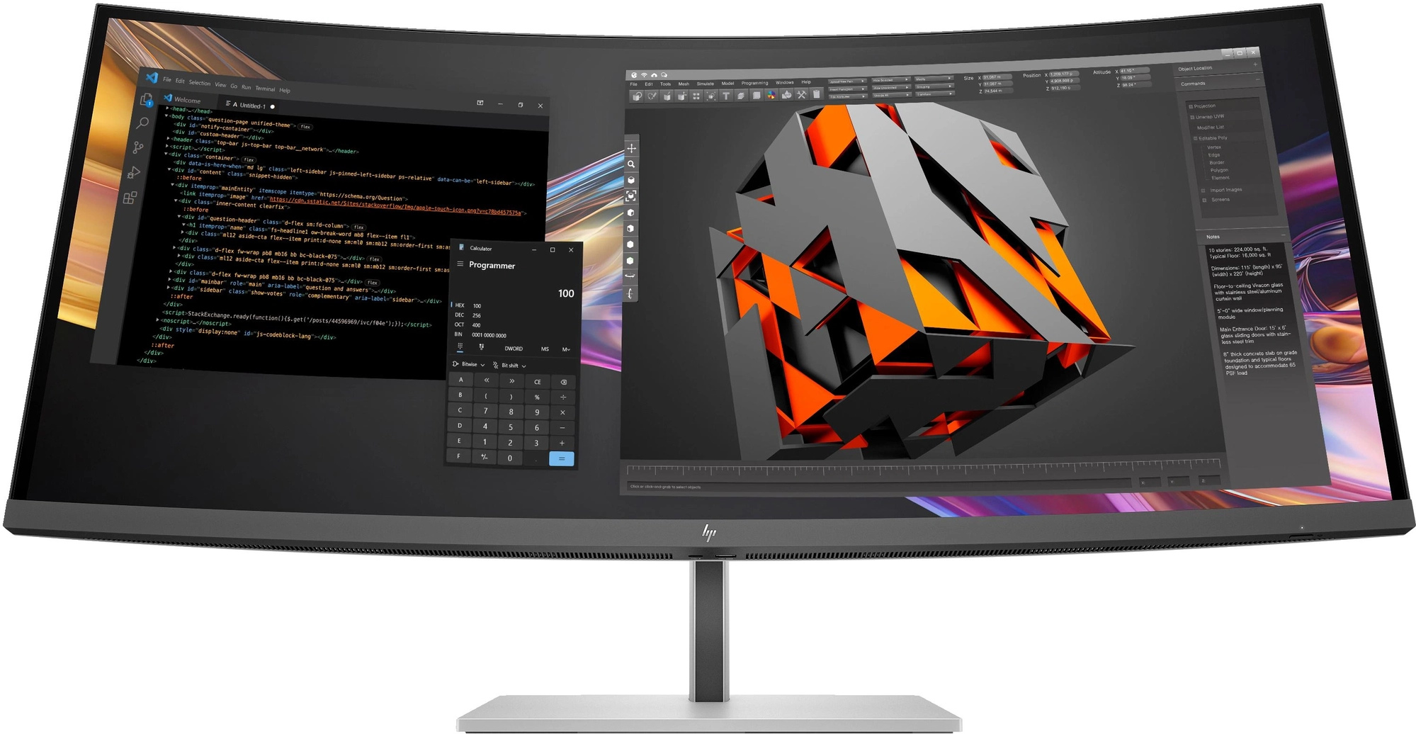 HP Series 7 Pro Monitor WQHD+ Thunderbolt 4 Pro de la serie 7 de 37,5 pulgadas: 738pu