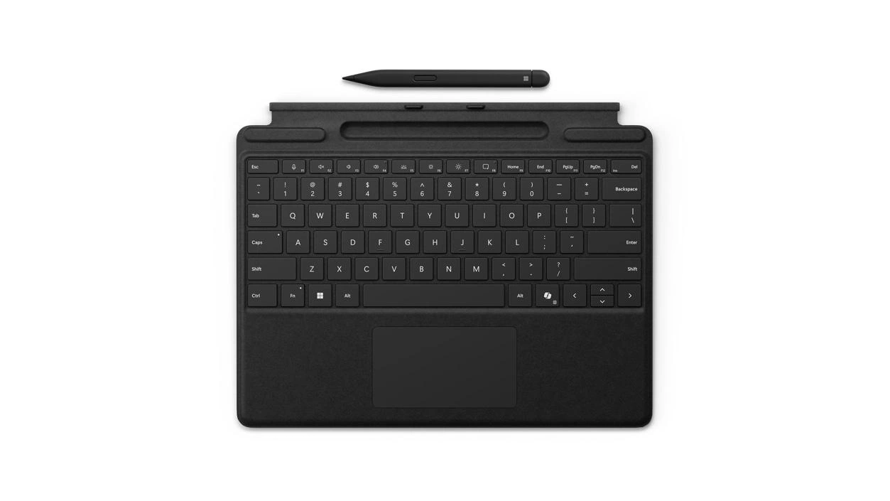 Microsoft Surface Pro Keyboard with Slim Pen for Business QWERTY Inglés Microsoft Cover port Negro