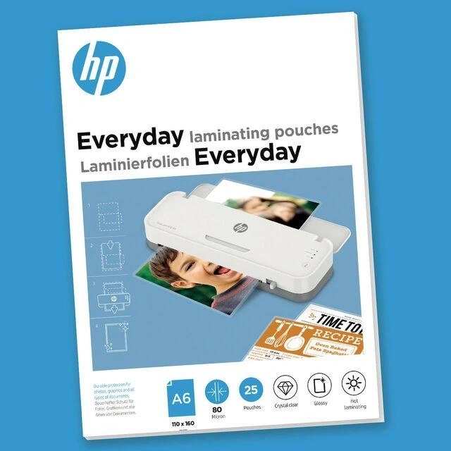Hp Láminas De Laminación Everyday A6 80 Micron 25 Unidades