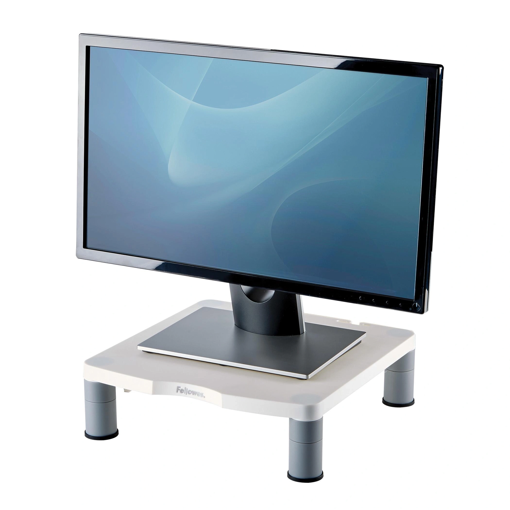 Fellowes Standard Monitor Riser 53,3 cm (21") Escritorio Gris, Blanco