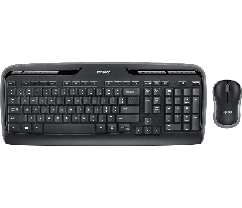 Logitech Wireless Combo MK330 teclado Ratón incluido Hogar USB QWERTY Inglés del Reino Unido Negro