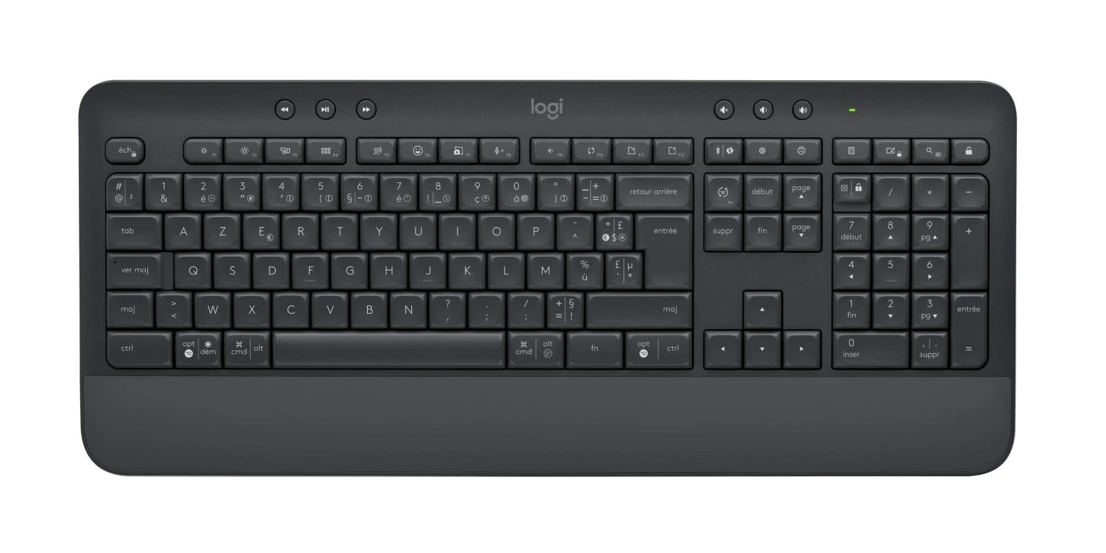 Logitech 920-010995 teclado Ratón incluido Oficina Bluetooth AZERTY Francés Grafito