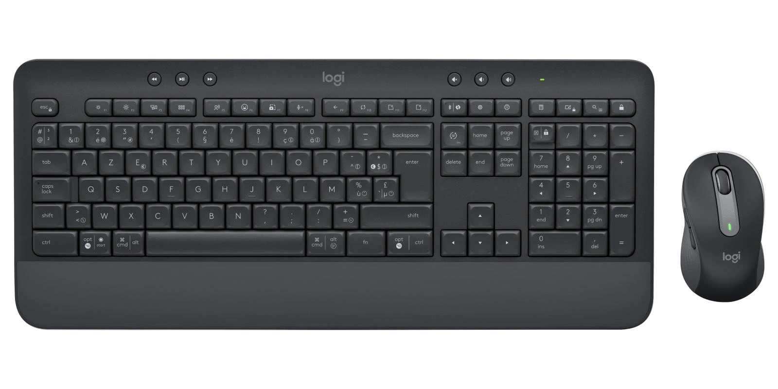 Logitech 920-011001 teclado Ratón incluido Oficina Bluetooth AZERTY Belga Grafito