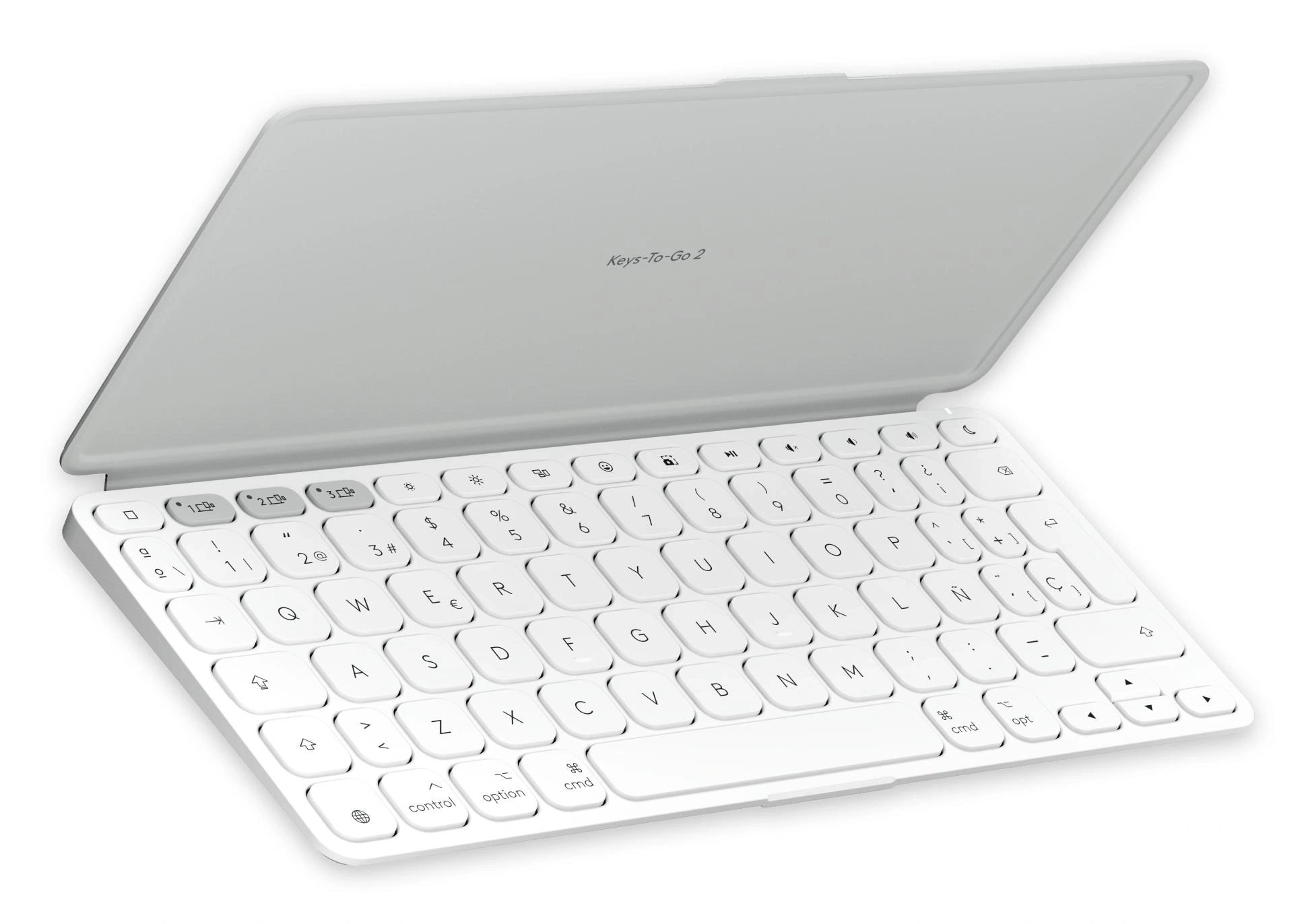 Funda con teclado - Logitech Keys to Go 2 para iPad, Bluetooth, Accesos directos, Multidispositivo, Smart Actions, iPhone y Macbook, Blanco – imagen 4