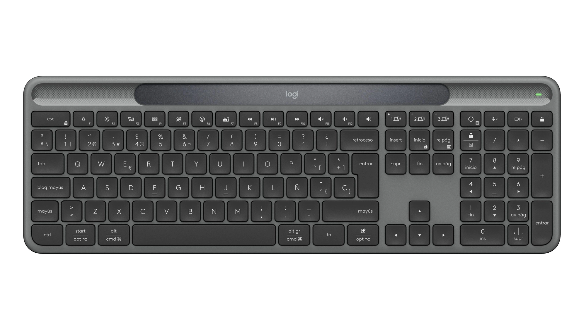 Teclado numérico - Logitech Signature Slim Solar+, Bluetooth, Alimentación por luz solar y artificial, Multidispositivo, PC-Mac, Personalizable, Negro – imagen 4
