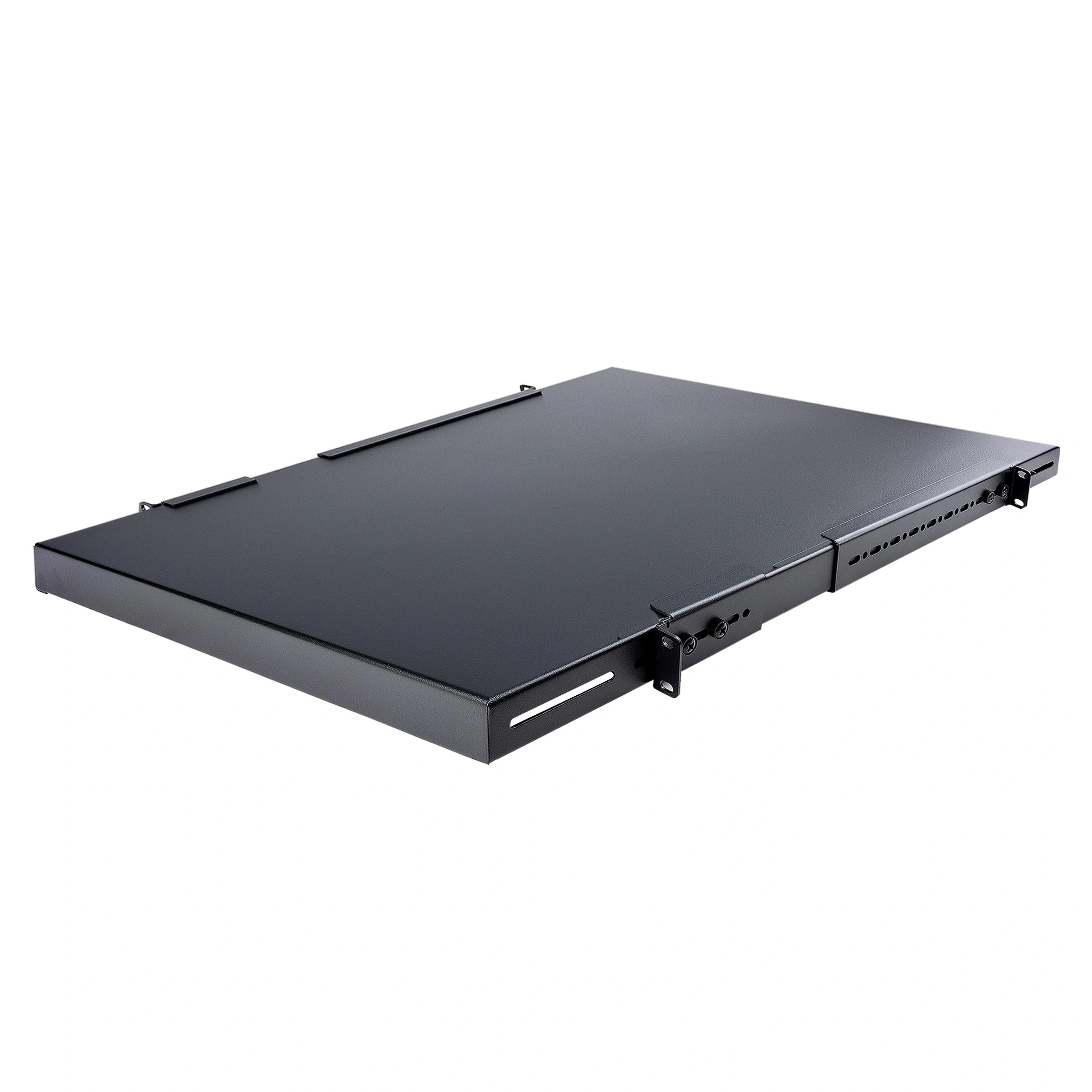 StarTech.com Estante Ajustable 1U para Rack de Servidores - 150kg - Bandeja Universal de 19 Pulgadas Ajustable de 49,5 a 96,5cm - para Equipos de Red - 27,5" (69,8cm) de Profundidad para Rack de 19"