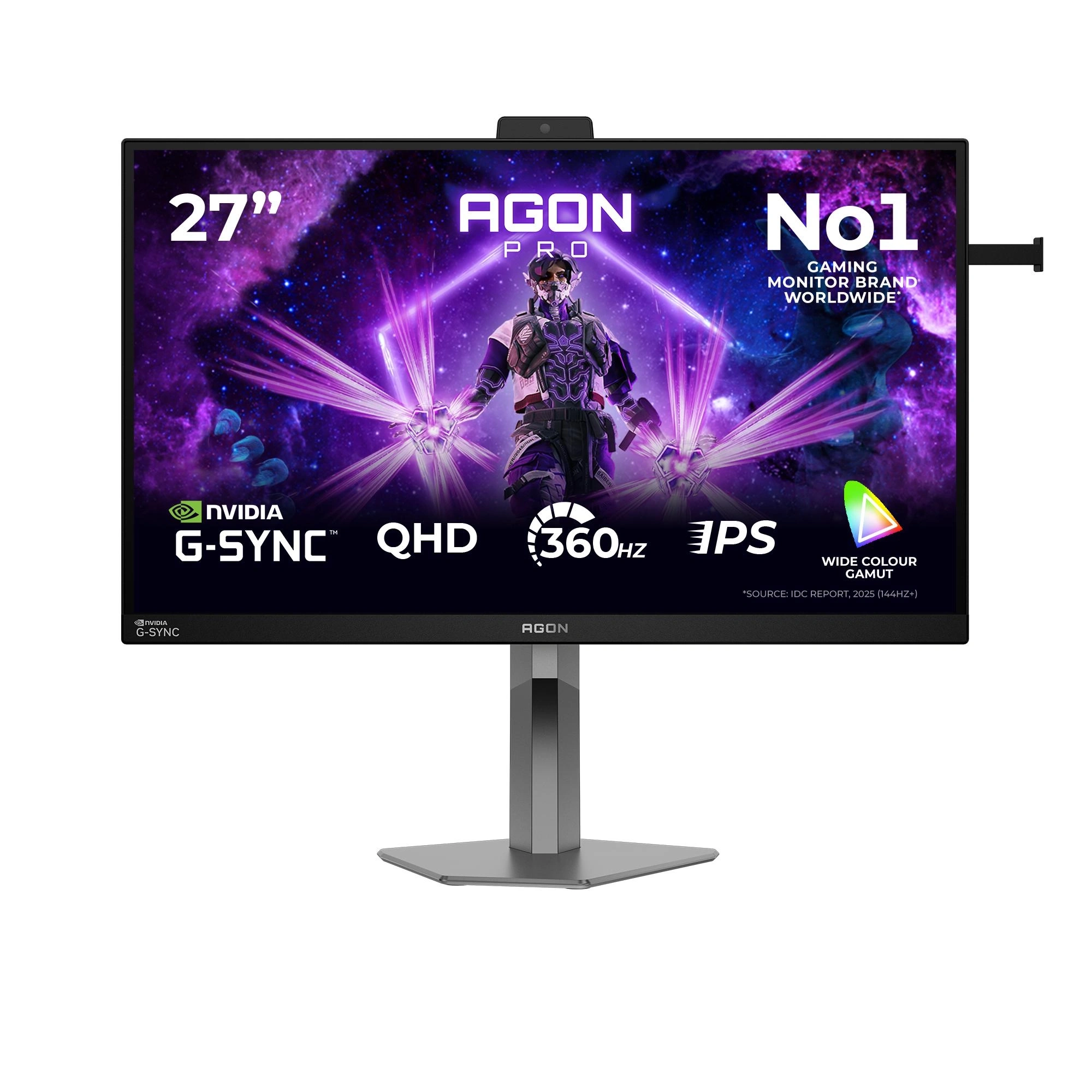 AOC AGON PRO AG276QSG2 pantalla para PC 68,6 cm (27") 2560 x 1440 Pixeles Quad HD Negro, Gris