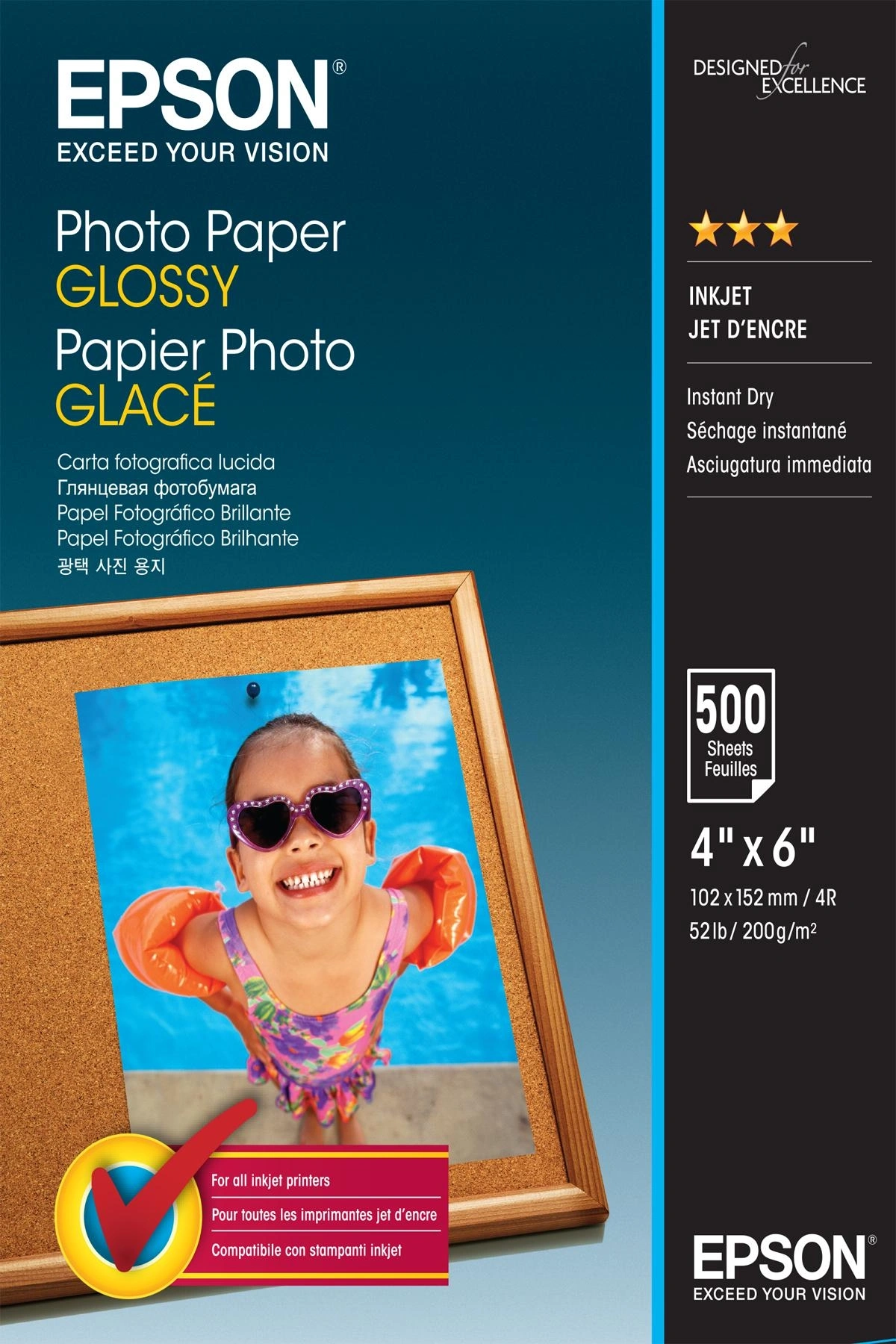 Epson Photo Paper Glossy - 10x15cm - 500 Hojas