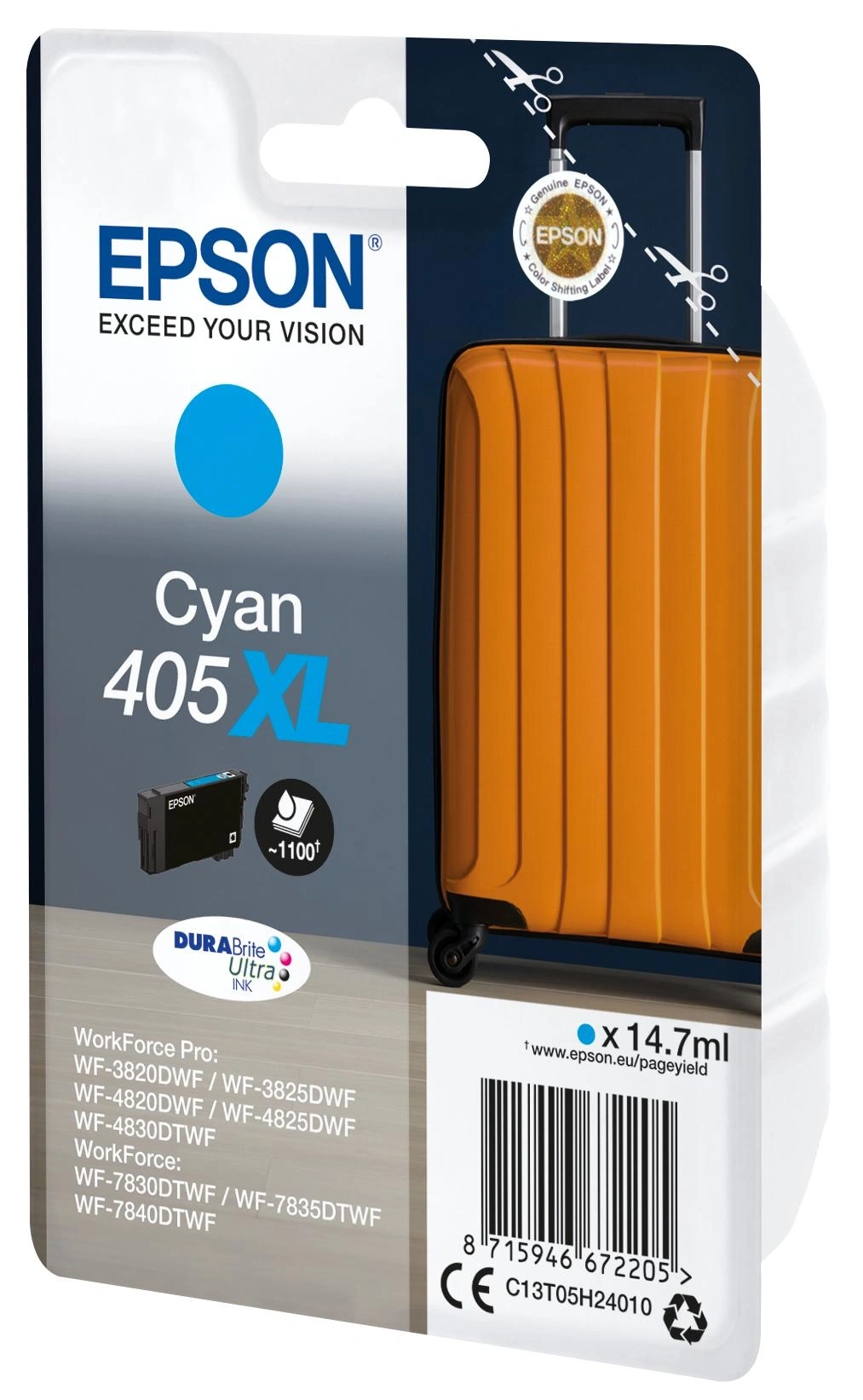 Epson 405XL cartucho de tinta cian XL (original)