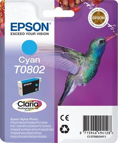 Epson Hummingbird Cartucho T0802 cian