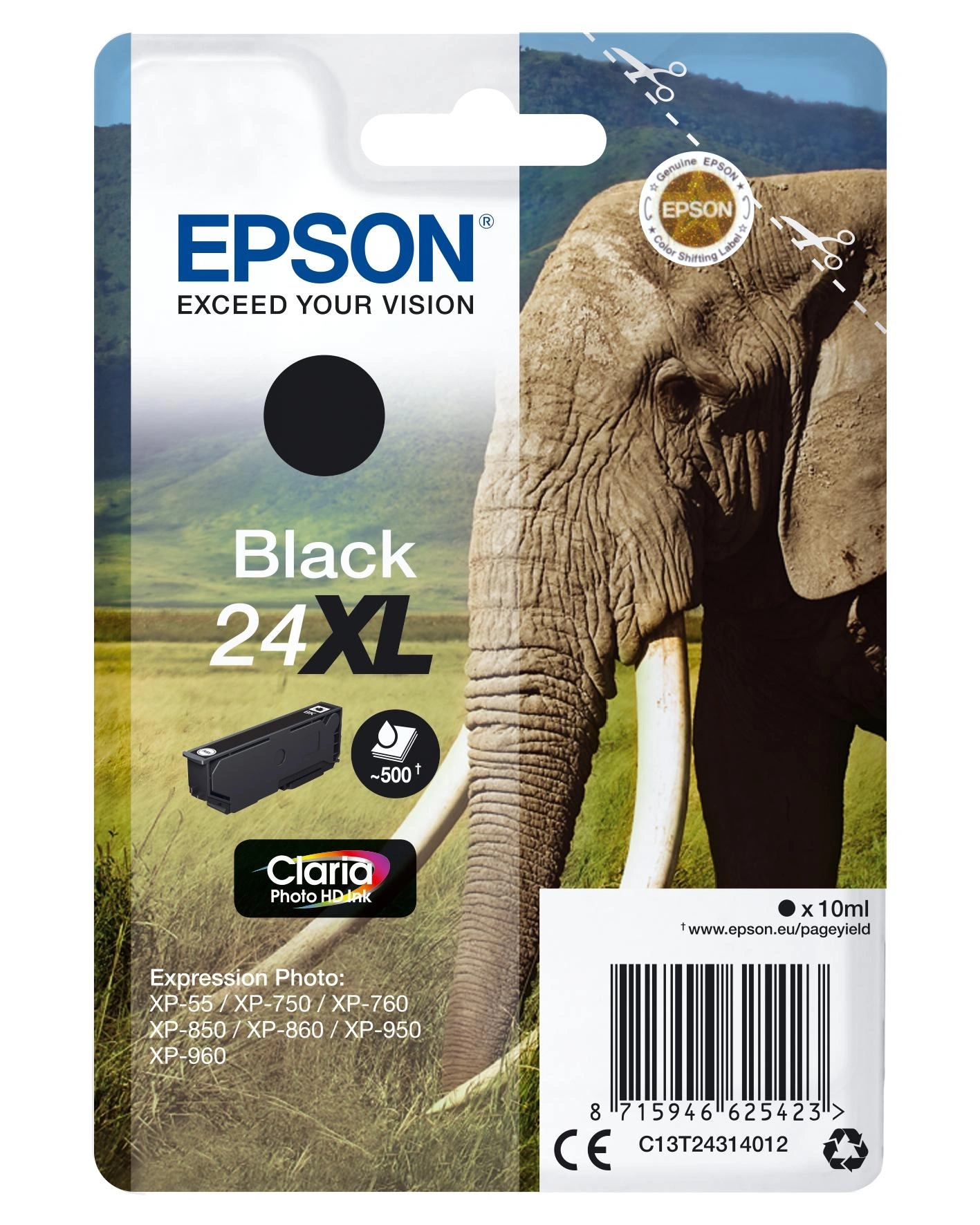 Epson Elephant Cartucho 24XL negro (etiqueta RF)
