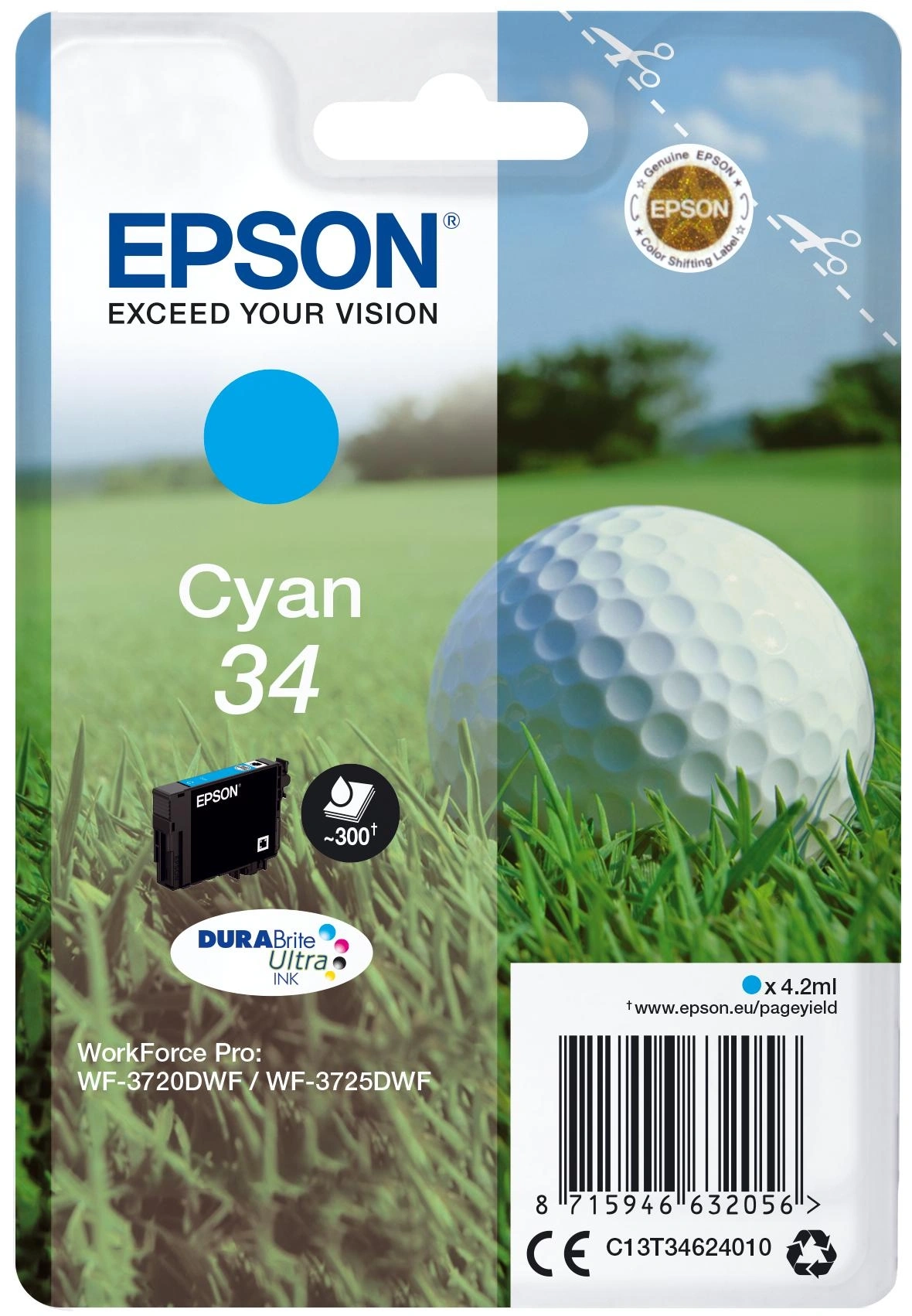 Epson 34 (T3462) cartucho de tinta cian (original) – imagen 2