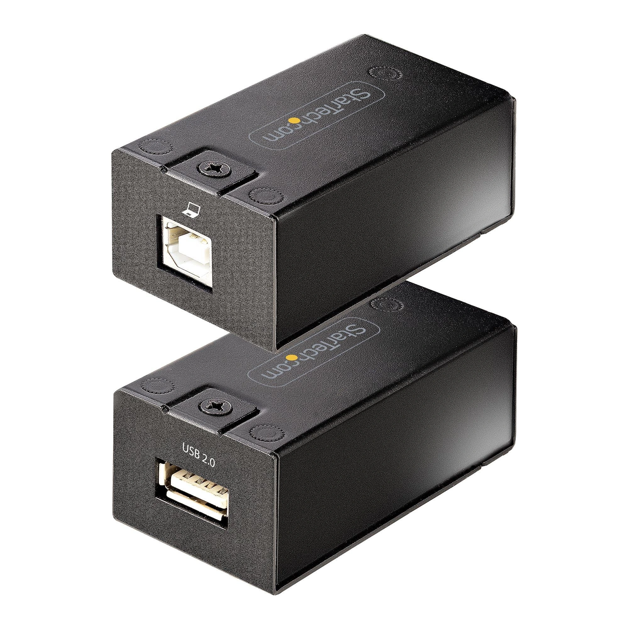 StarTech.com Extensor USB 2.0 por Cable Cat5e/Cat6 (RJ45) - Juego Adaptador de USB por Ethernet de 150m - Alargador USB Alimentado Externamente -