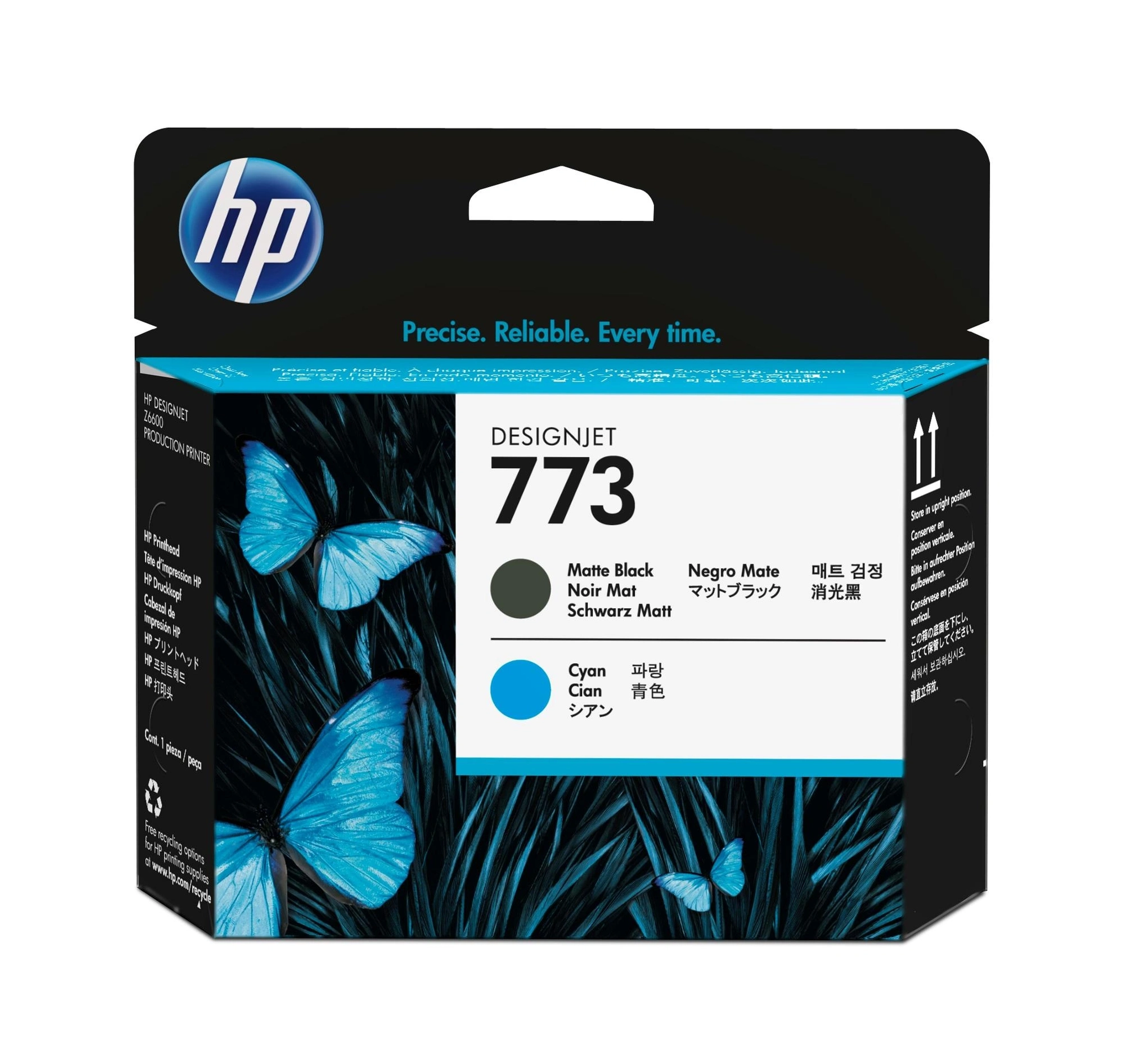 HP Cabezal de impresión Designjet 773 negro/cian mate