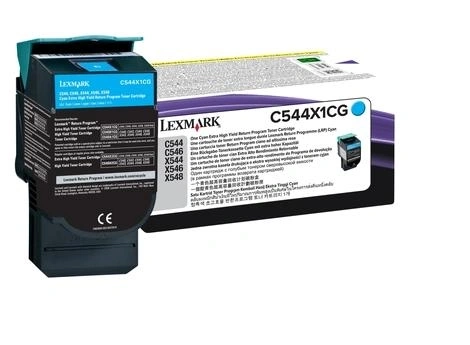 Lexmark C544/546, X544/546 Cartucho tóner cian Extra Alto Rendimiento Retornable (4K)