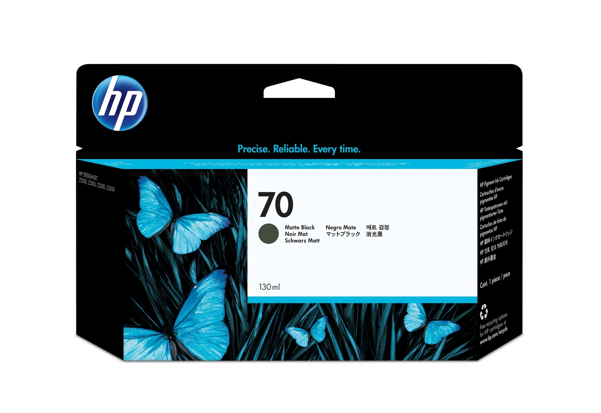 HP Cartucho de tinta DesignJet 70 negro mate de 130 ml