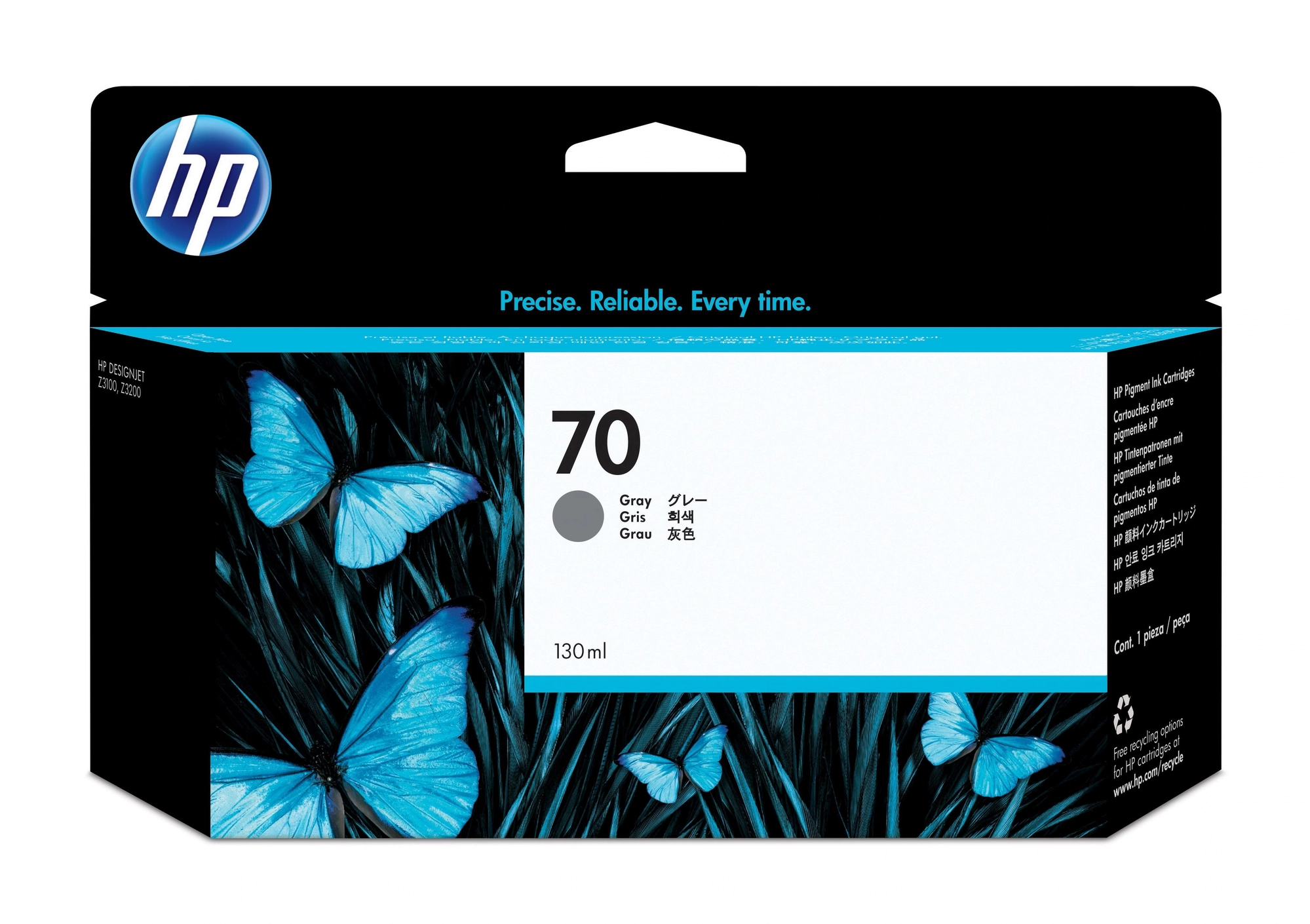 HP Cartucho de tinta 70 gris de 130 ml