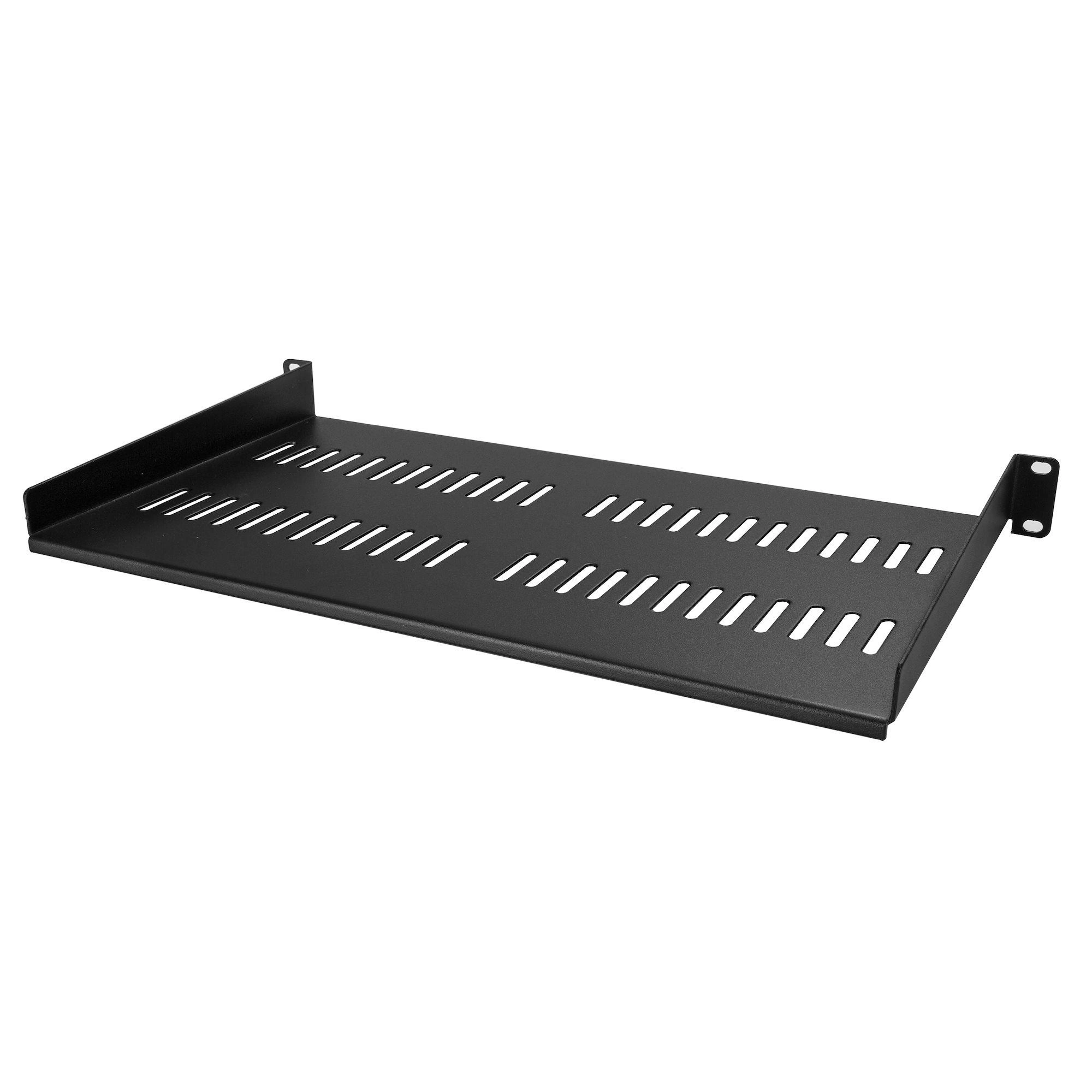 StarTech.com Bandeja Estante Ventilado de 1U para Armario Rack de Servidores de 19 Pulgadas - de 10 Pulgadas (254mm) de Profundidad - Acero de Se