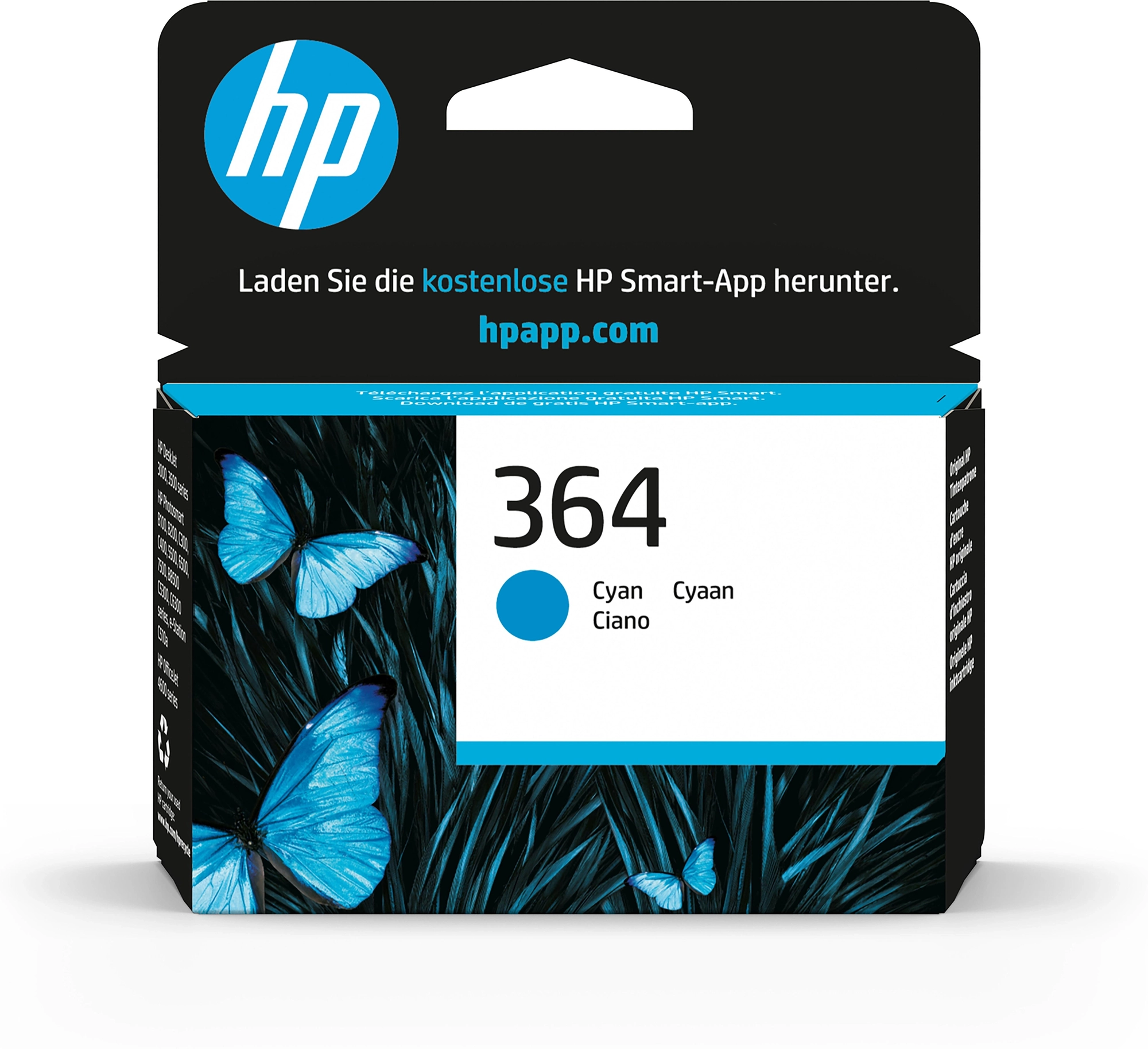 HP Cartucho de tinta original 364 cian
