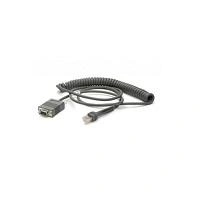 Zebra CBA-R71-C09ZAR cable de serie Negro 2,8 m RS232 DB9