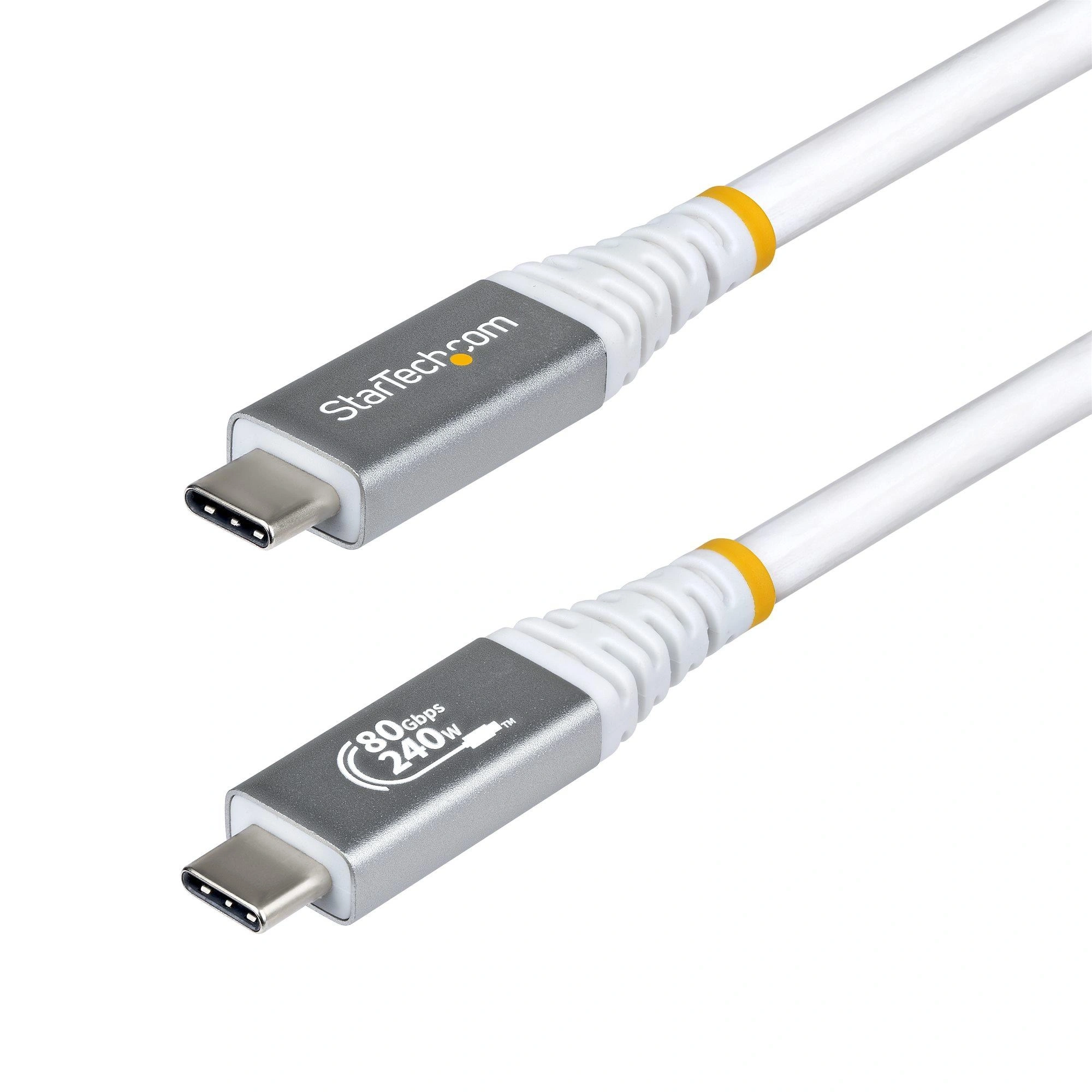 StarTech.com Cable USB4 1,5m - Cable USB-C Certificado USB-IF - 80Gbps - Cable USB Tipo C - PD de 240W - 8K120/4K240 - DP 2.1 - DP80 - Recubrimie