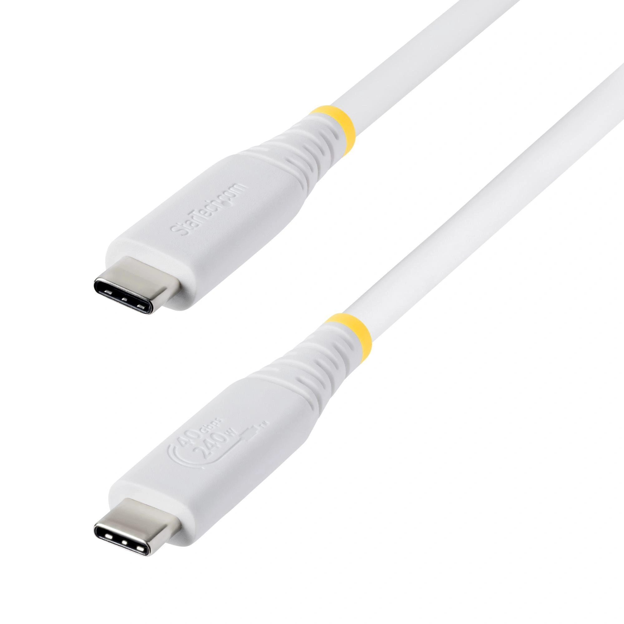 StarTech.com CC1M40GUSB4TPW cable USB USB4 Gen 3x2 1 m USB C 40 Gbit/s 240 W Blanco