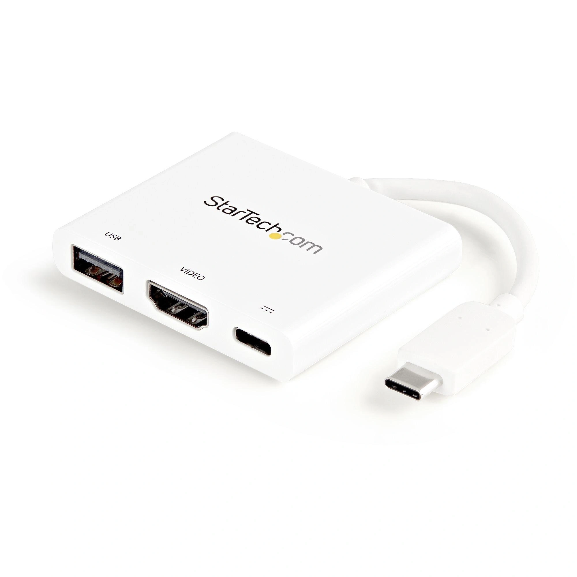 StarTech.com Adaptador Multipuertos USB-C con HDMI - Puerto USB 3.0 - PD de 60W - Blanco