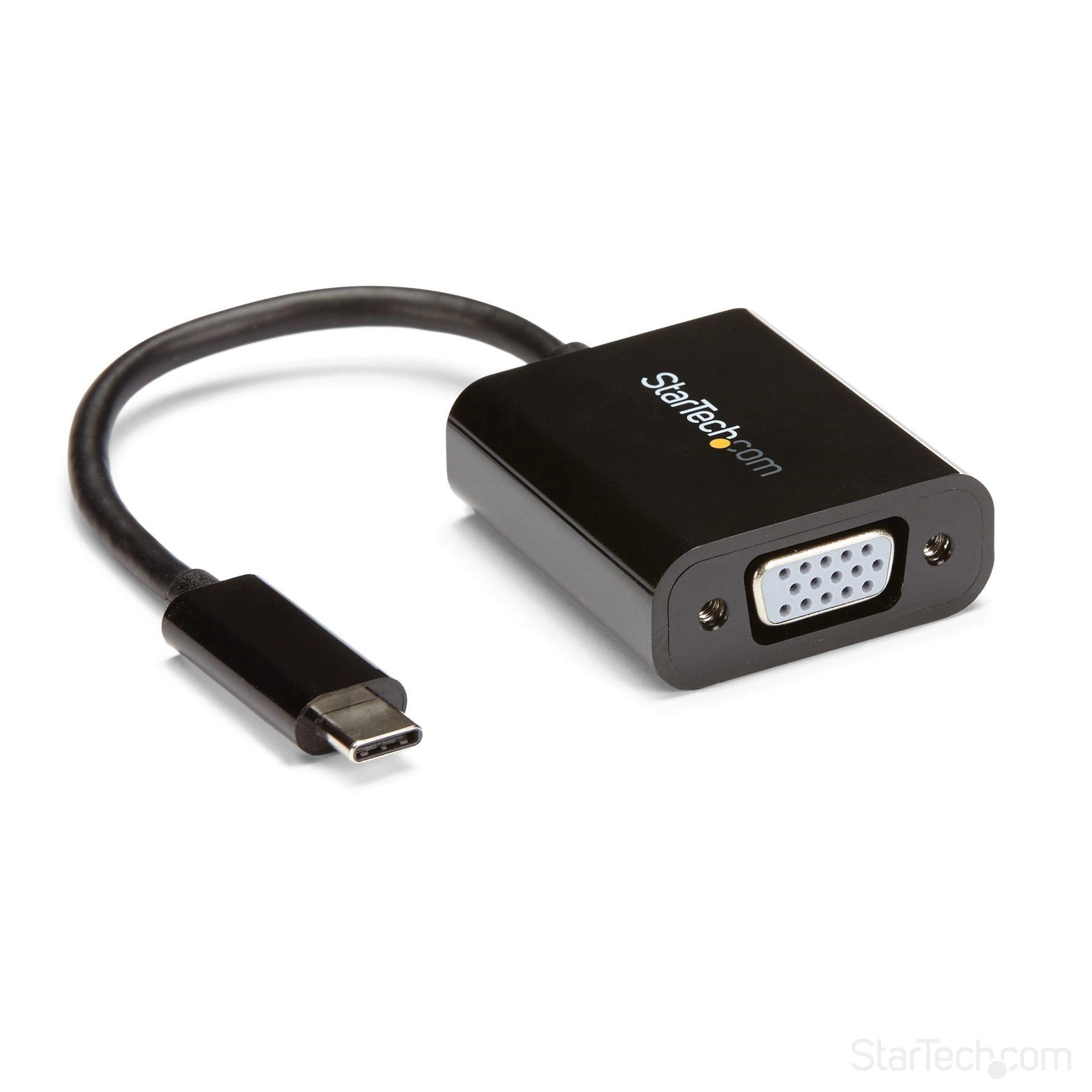 StarTech.com Adaptador USB C a VGA - Negro - 1080p - Convertidor de Vídeo para su MacBook Pro - Dongle de Pantalla USB Tipo C a VGA - La Versión