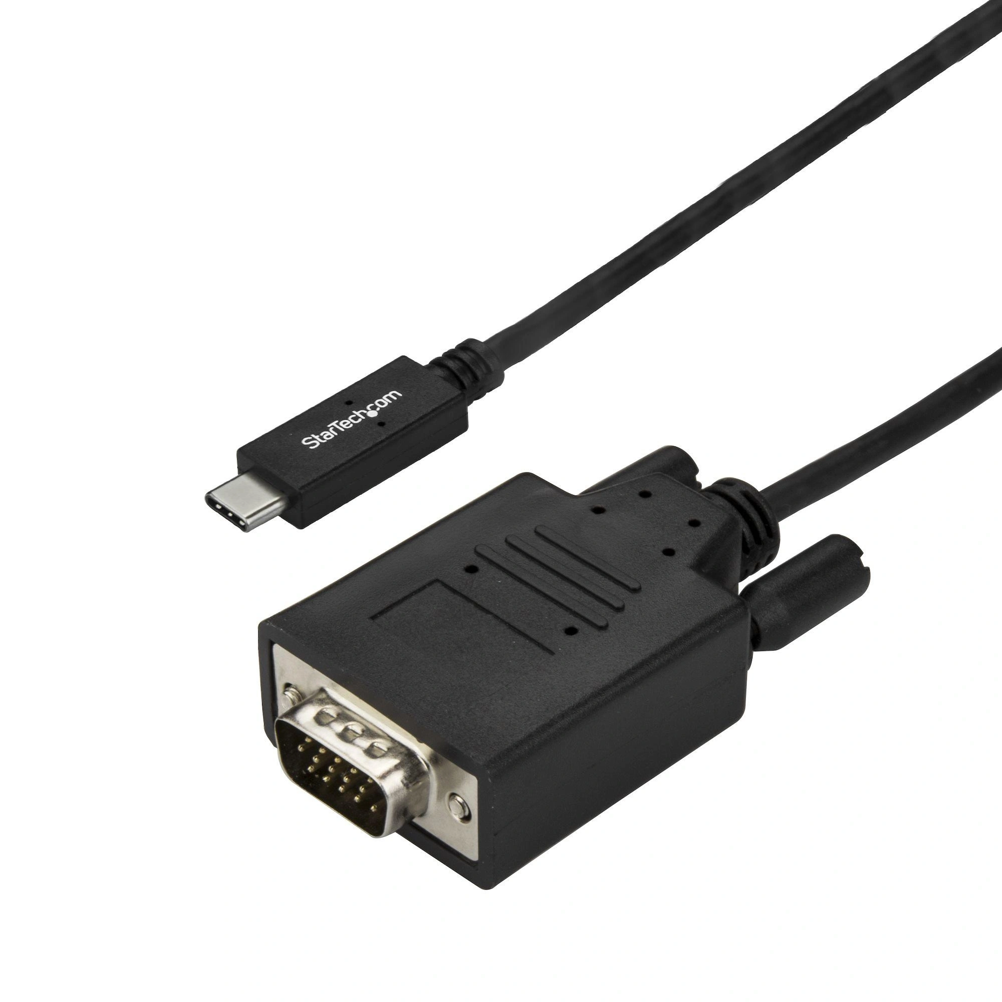 StarTech.com Cable de 3m USB C a VGA - Cable Adaptador de Vídeo USB Tipo C a VGA 1920x1200/1080p - Compatible con Thunderbolt 3 - Portátil a Moni