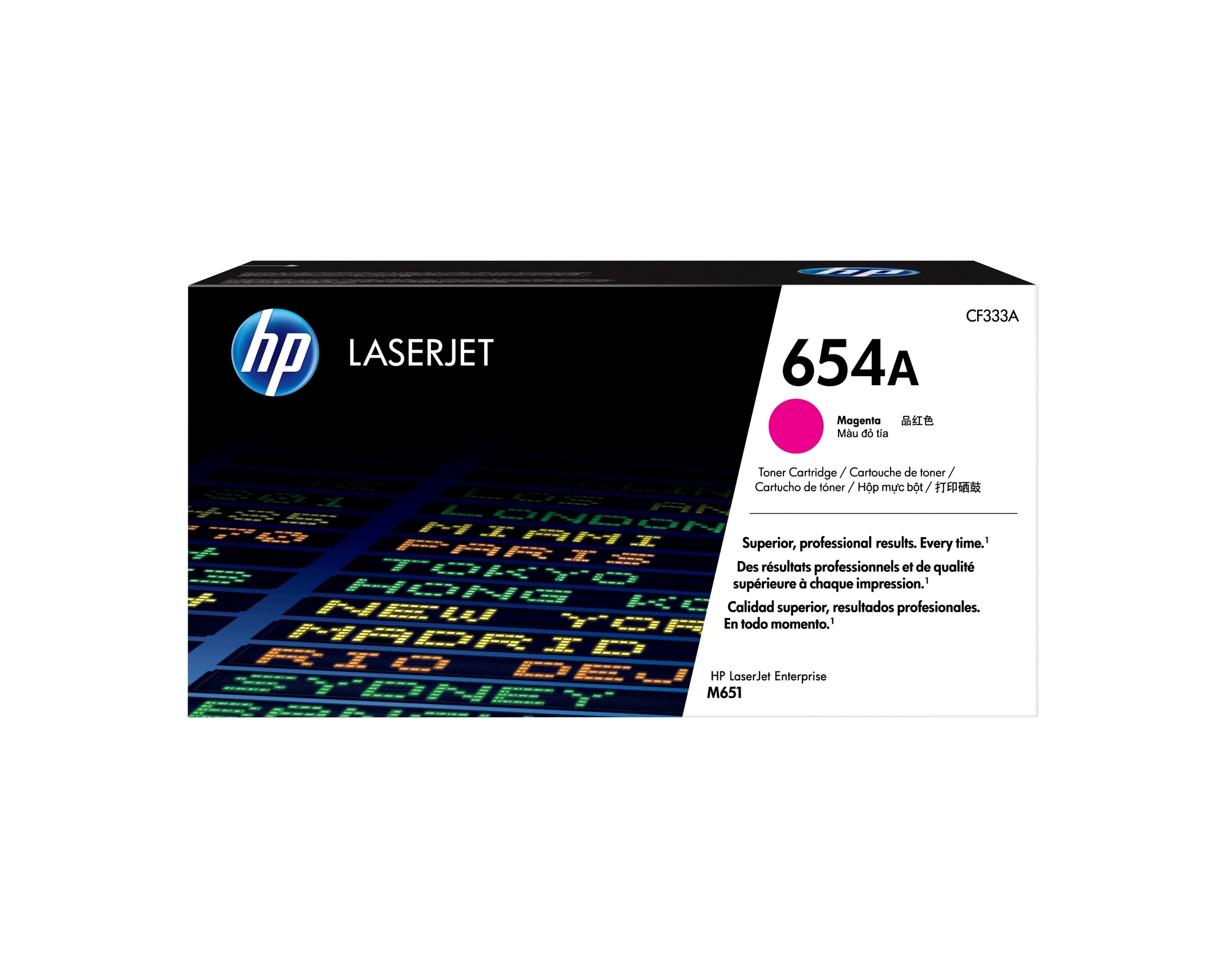 HP Cartucho de tóner original LaserJet 654A magenta