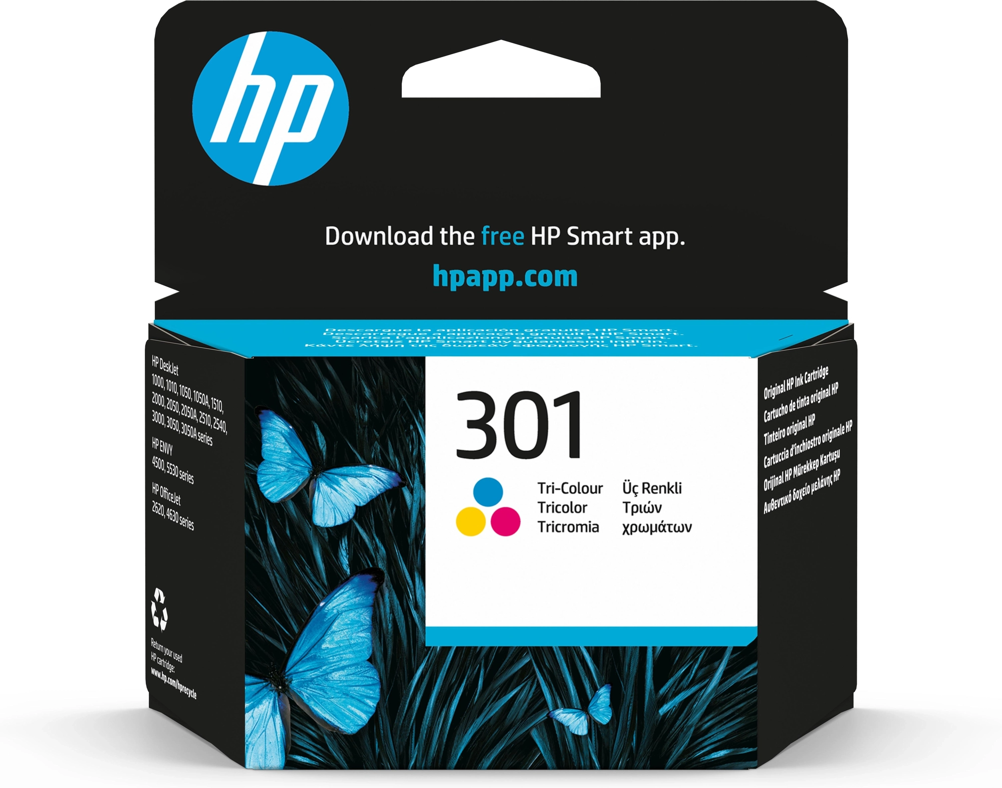 HP Cartucho de tinta original 301 Tri-color
