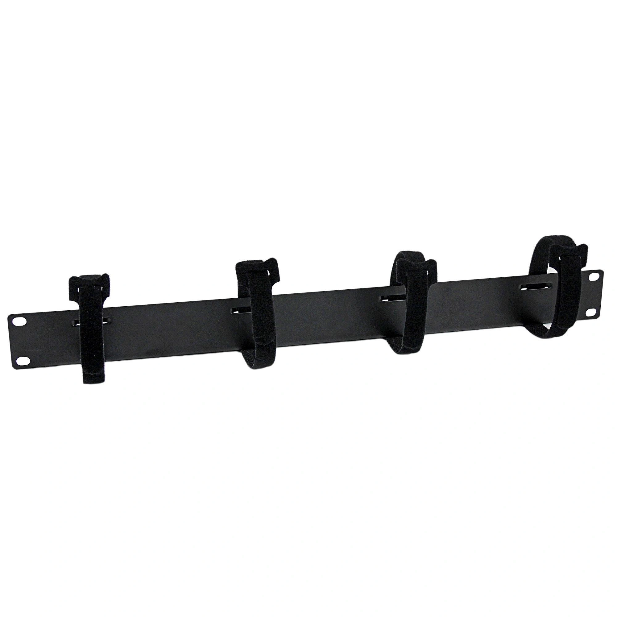 StarTech.com Organizador de Cableado Horizontal 1U para Racks con 4 tiras de cierre autoadherente para Organizar Cables