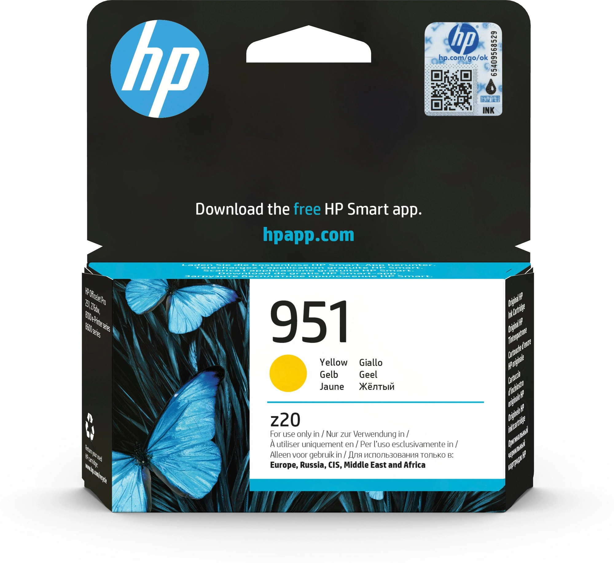 HP Cartucho de tinta original 951 amarillo
