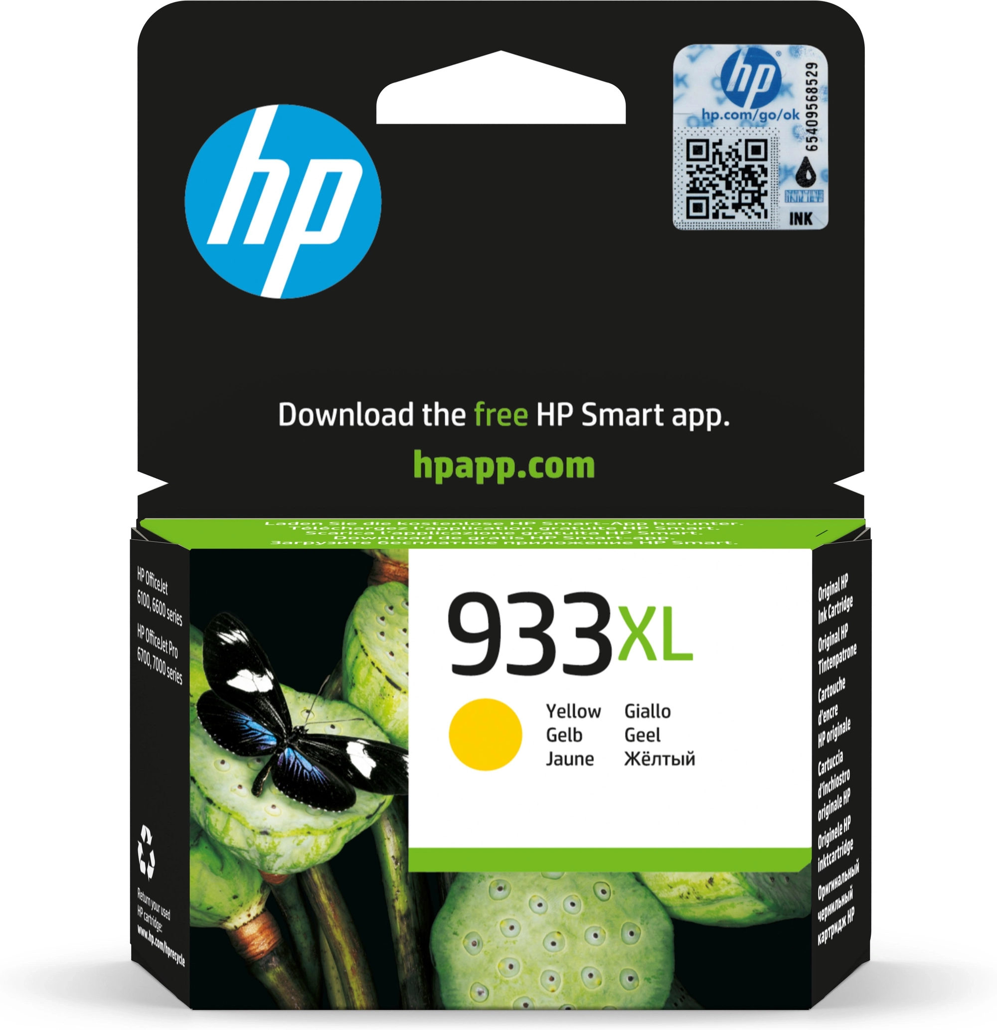 HP Cartucho de tinta original 933XL de alta capacidad amarillo