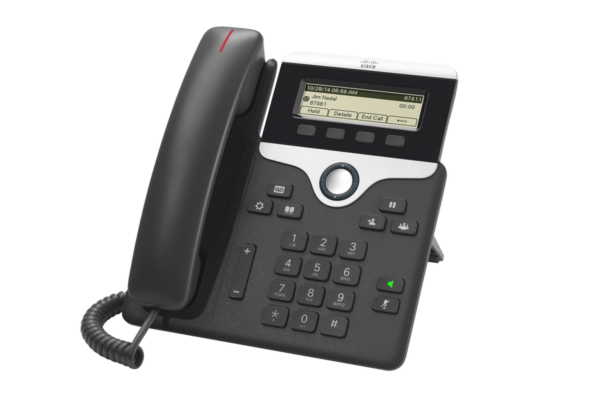 Cisco 7811 teléfono IP Negro, Plata 1 líneas LED