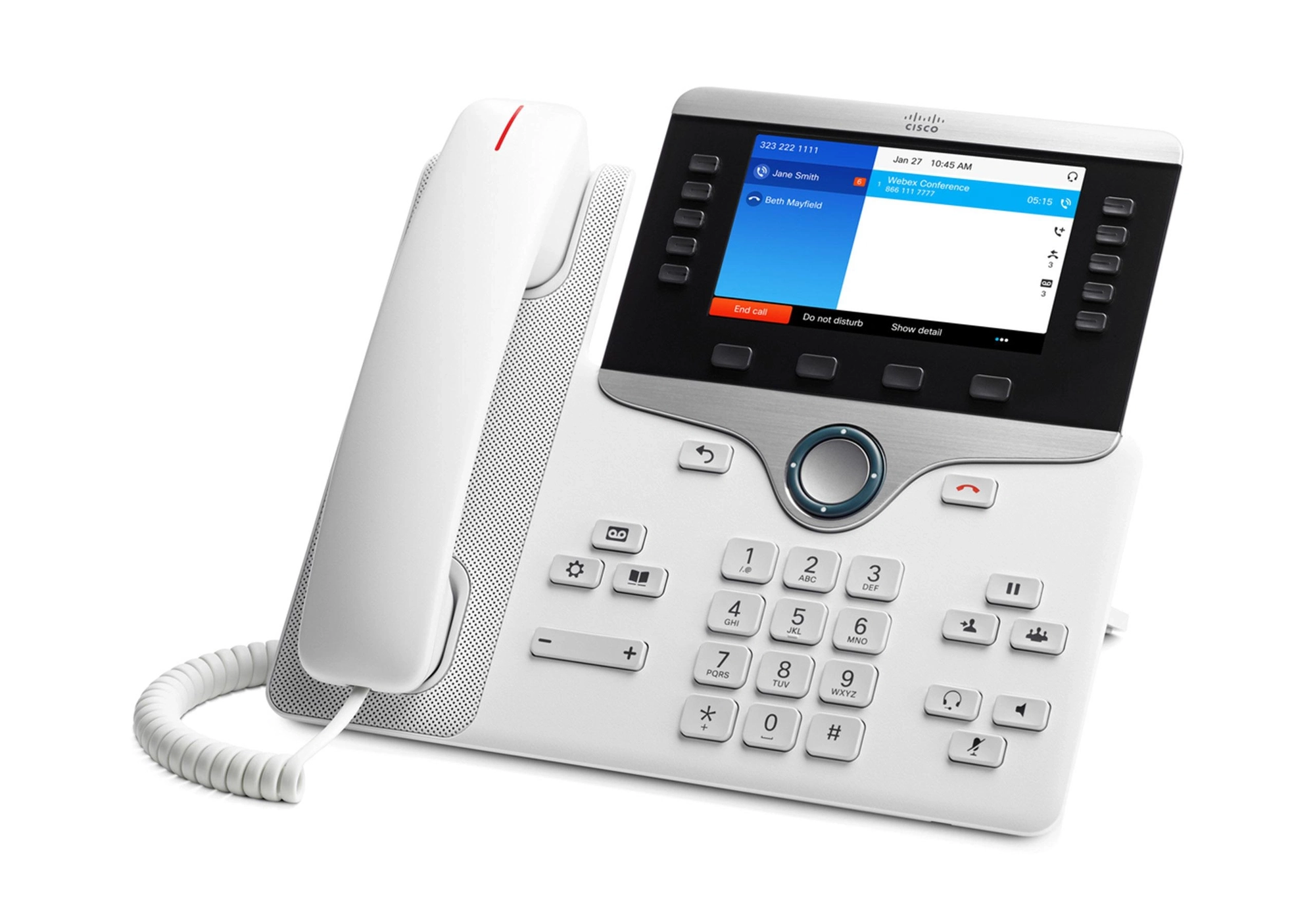 Cisco 8841 teléfono IP Negro, Plata