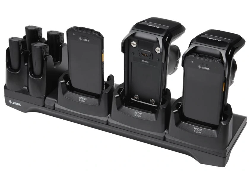 Zebra CRD3S4T-RFD40-TC2X-CHG-1R cargador de dispositivo móvil Ordenador portátil, Lector RFID Negro Corriente alterna Interior