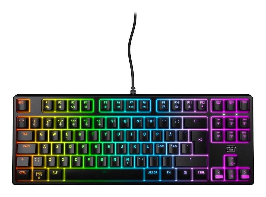 CHERRY XTRFY K4V2 RGB TKL teclado Juego USB QWERTY Español Negro