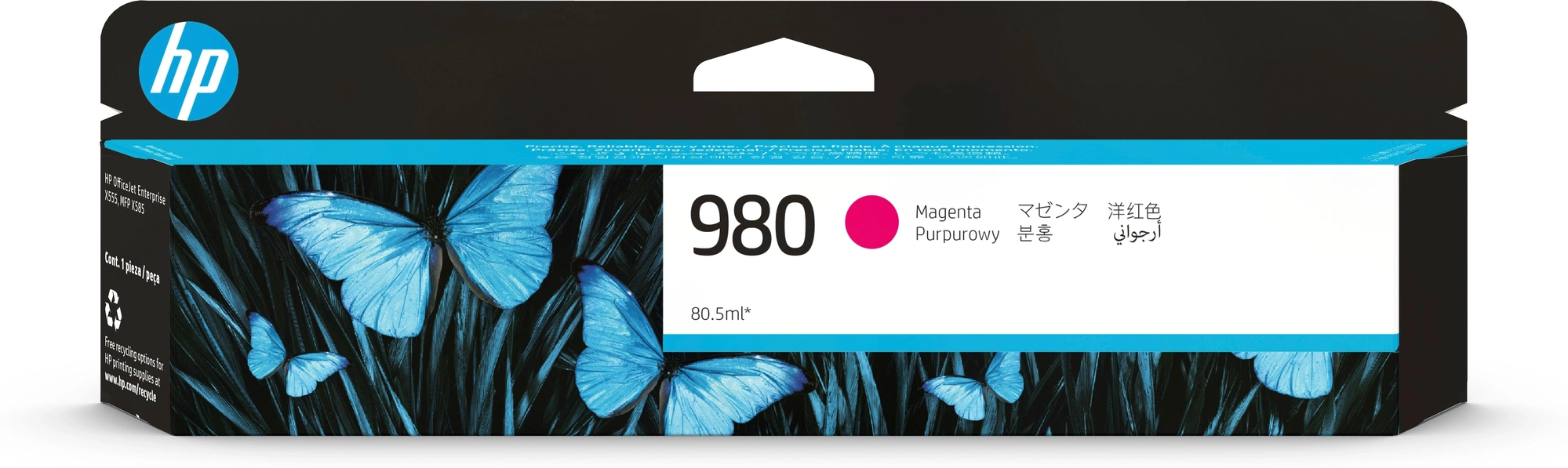 HP Cartucho de tinta original 980 magenta