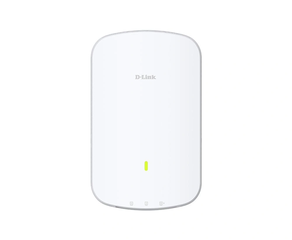 D-Link DAP-X3060W Punto de Acceso Wi-Fi 6 AX3000 de Pared, 2402 + 574 Mbps, PoE, 3 Puertos Gigabit descendentes con PSE, Seguridad WPA3, gestión Nuclias Connect