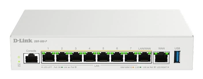 D-Link DBR-600-P/B router 2.5 Gigabit Ethernet Blanco