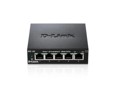 D-Link DES-105 switch No administrado Negro