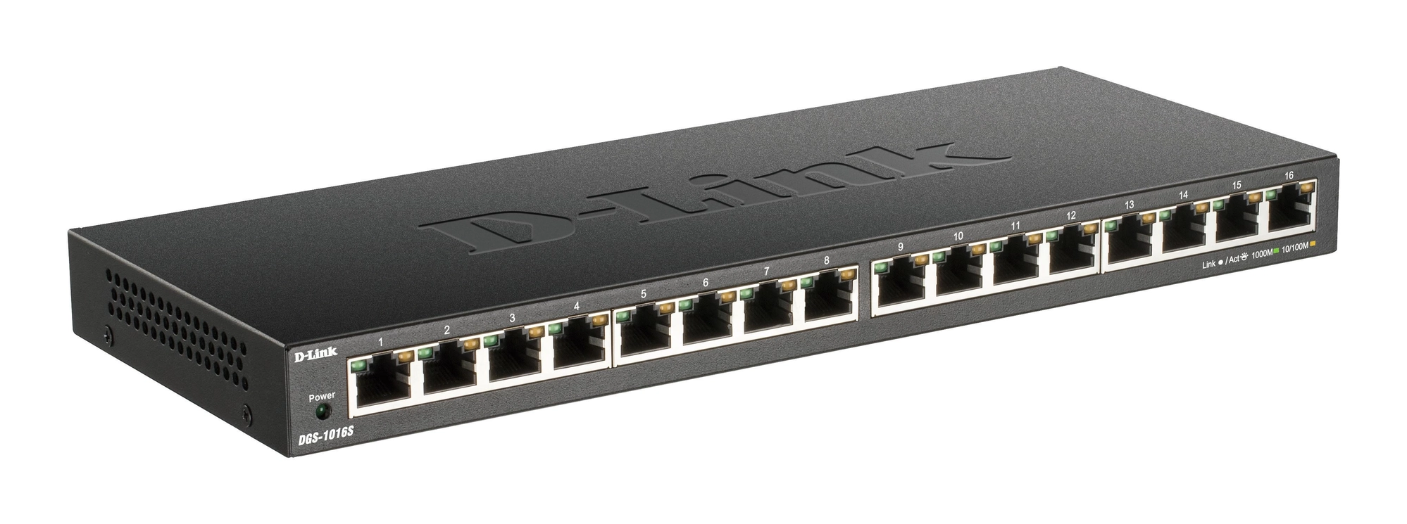 D-Link DGS-1016S switch No administrado Gigabit Ethernet (10/100/1000) Negro