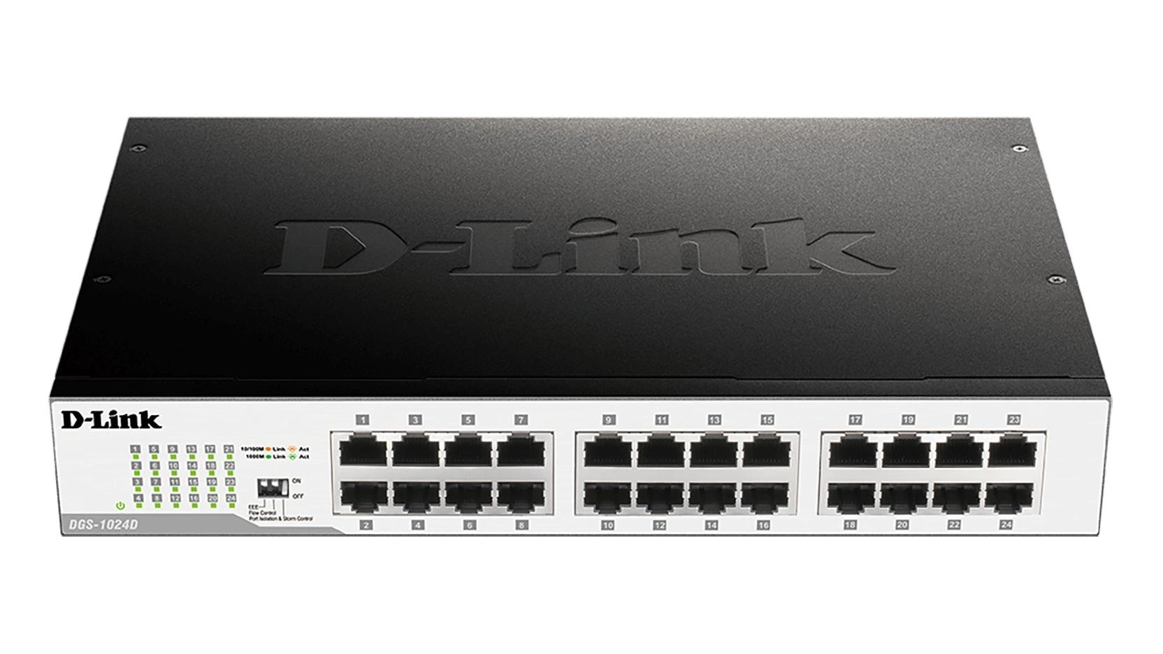 D-Link DGS-1024D switch No administrado Gigabit Ethernet (10/100/1000) 1U Negro, Plata