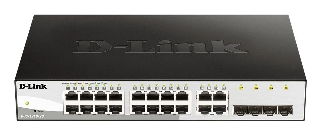 D-Link DGS-1210-20 Gestionado L2 Gigabit Ethernet (10/100/1000) 1U Negro